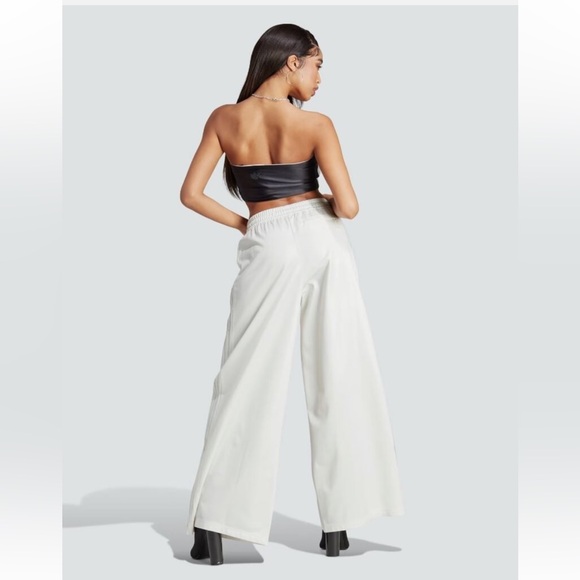 adidas White Wide Leg Pants - Picture 3 of 16